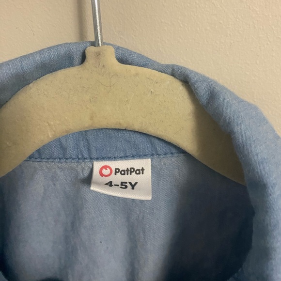 5/$25 Girls' PatPat Denim Dress 4-5Y Blue - Picture 3 of 5